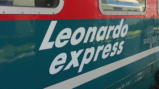 Leonardo Express op vliegveld Fiumicino
