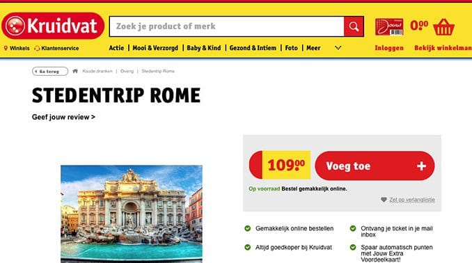 Kruidvat stedentrip naar Rome